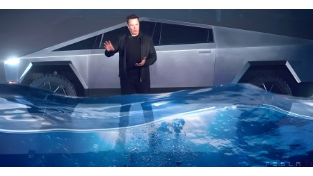 Elon Musk Cybertruck-un "su keçirməz" olacağını söylədi, lakin batdı