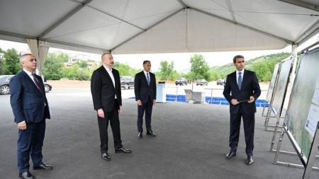 Xankəndi Dəmir Yolu və Avtovağzal Kompleksinin təməli qoyulub - FOTO
