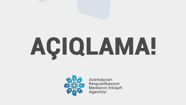 Medianın İnkişafı Agentliyi bu sayta xəbərdarlıq etdi