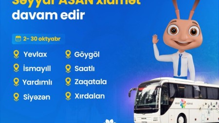 Səyyar ASAN xidmətin regionlarda fəaliyyəti davam edir