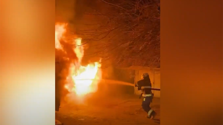 Masazırda “BMW” yandı - Ölən var - YENİLƏNİB