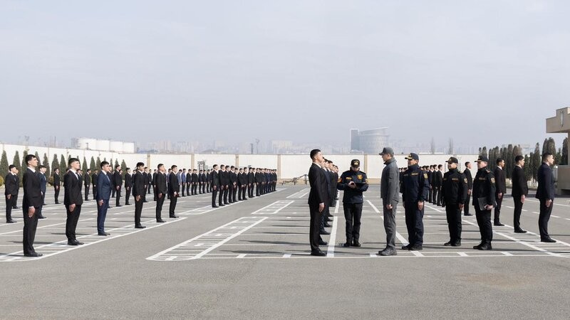Nazir Vilayət Eyvazov sıra baxışı keçirdi - FOTOLAR+VİDEO