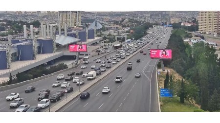 Bakıda bu yollarda tıxac var - SİYAHI